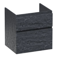 Brauer Delight onderkast - greeploos - 2 lades - 1 uitsparing - 59x45,5cm - Damascus