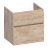 Brauer Delight onderkast - greeploos - 2-lades - 1 uitsparing - 59x45,5cm - Forest Wheat