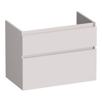 Brauer Delight onderkast - greeploos - 2 lades - 1 uitsparing - 80x45,5cm - Mat zand