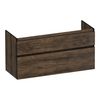 Brauer Delight Edge onderkast - greeploos - 2 lades - 1 uitsparing - 119x45,5cm - Grove