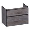 Brauer Delight Edge onderkast - greeploos - 2 lades - 1 uitsparing - 80x45,5cm - Driftwood