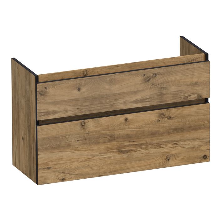 Brauer Delight Edge onderkast ondiep - greeploos - 2 lades - 1 uitsparing - 99x39cm - Chateau