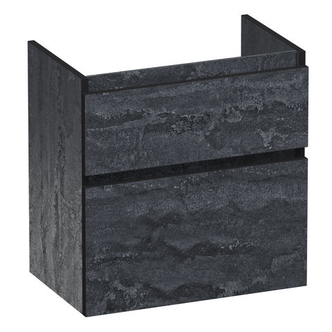 Brauer Delight Edge onderkast ondiep - greeploos - 2 lades - 1 uitsparing - 59x39cm - Damascus