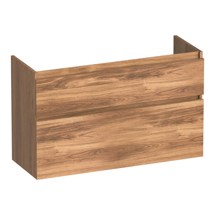 Brauer Delight onderkast ondiep - greeploos - 2 lades - 1 uitsparing - 99x39cm - Honey