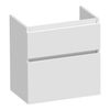 Brauer Delight onderkast ondiep - greeploos - 2-lades - 1 uitsparing - 59x39cm - Hoogglans wit
