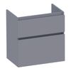 Brauer Delight onderkast ondiep - greeploos - 2 lades - 1 uitsparing - 59x39cm - Mat grijs
