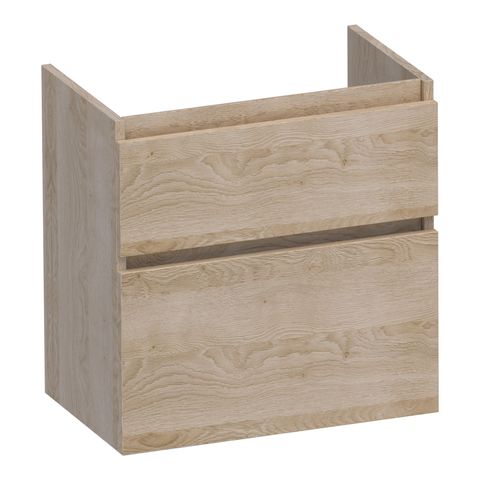 Brauer Delight onderkast ondiep - greeploos - 2 lades - 1 uitsparing - 59x39cm - Sunlit
