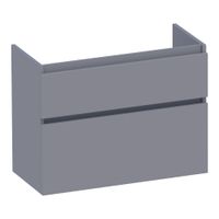 Brauer Delight onderkast ondiep - greeploos - 2-lades - 1 uitsparing - 80x39cm - Mat grijs