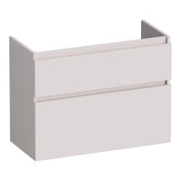 Brauer Delight onderkast ondiep - greeploos - 2 lades - 1 uitsparing - 80x39cm - Mat zand