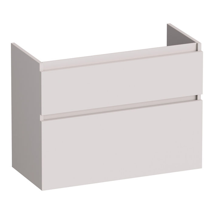 Brauer Delight onderkast ondiep - greeploos - 2 lades - 1 uitsparing - 80x39cm - Mat zand