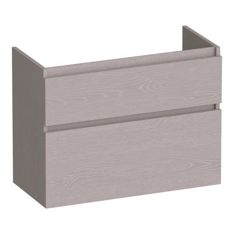 Brauer Delight onderkast ondiep - greeploos - 2-lades - 1 uitsparing - 80x39cm - Timber Greige
