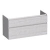 Brauer Delight Wavy onderkast - greeploos - 2 lades - 1 uitsparing - 119x45,5cm - Forest Seashell
