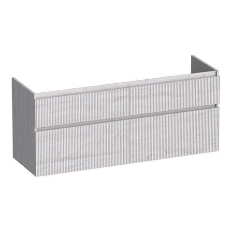 Brauer Delight Wavy onderkast - greeploos - 4-lades - 2 uitsparingen - 139x45,5cm - Forest Seashell