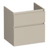 Brauer Delight Wavy onderkast - greeploos - 2 lades - 1 uitsparing - 59x45,5cm - Mat beige