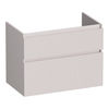 Brauer Delight Wavy onderkast - greeploos - 2 lades - 1 uitsparing - 80x45,5cm - Mat zand
