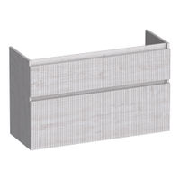Brauer Delight Wavy onderkast ondiep - greeploos - 2 lades - 1 uitsparing - 99x39cm - Forest Seashell