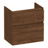 Brauer Delight Wavy onderkast ondiep - greeploos - 2 lades - 1 uitsparing - 59x39cm - Forest Cacao