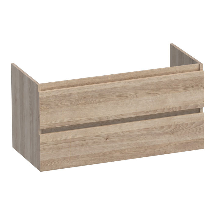 Brauer Joy onderkast - greeploos - 2-lades - 1 uitsparingen - 99x45,5cm - Sunlit