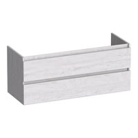 Brauer Joy onderkast - greeploos - 2-lades - 1 uitsparingen - 119x45,5cm - Forest Seashell