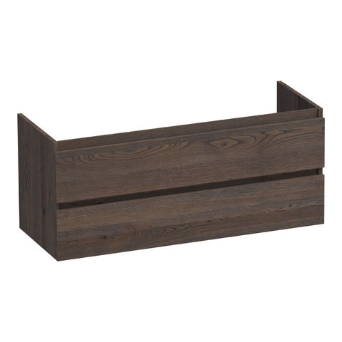 Brauer Joy onderkast - greeploos - 2-lades - 1 uitsparingen - 120x45cm - Eiken zwart
