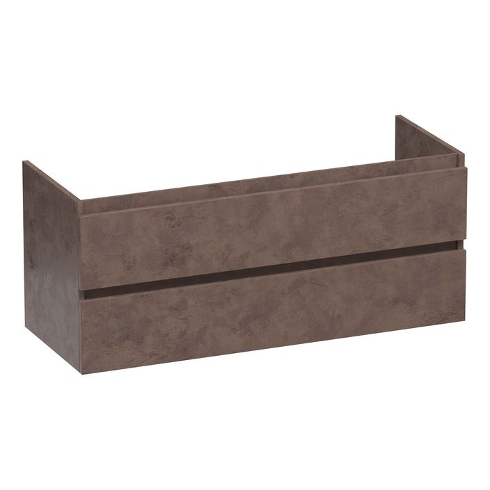 Brauer Joy onderkast - greeploos - 2 lades - 2 uitsparingen - 119x45,5cm - Erosion