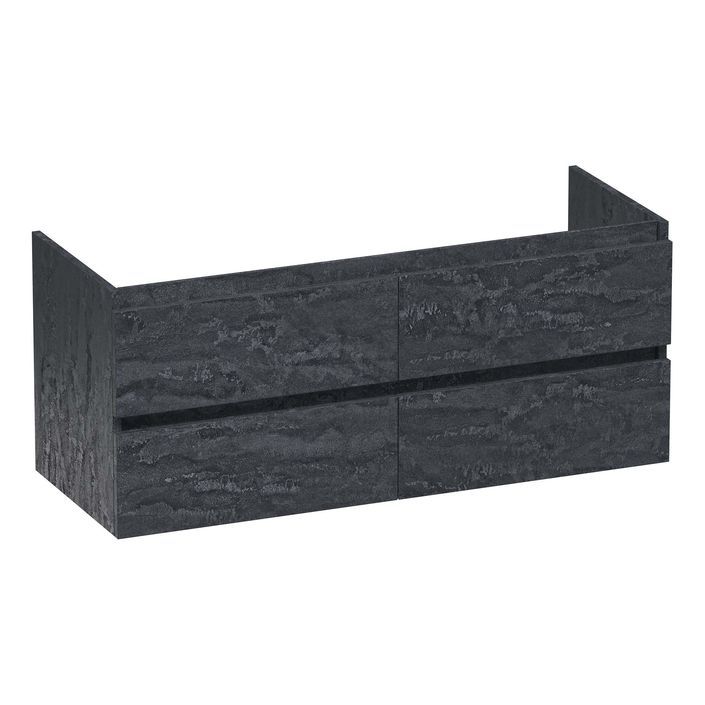 Brauer Joy onderkast - greeploos - 4-lades - 2 uitsparingen - 119x45,5cm - Damascus