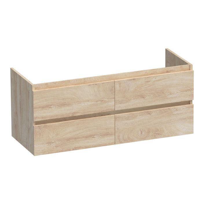 Brauer Joy onderkast - greeploos - 4-lades - 2 uitsparingen - 119x45,5cm - Forest Wheat