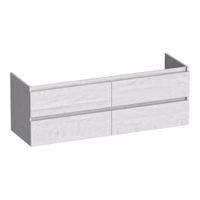 Brauer Joy onderkast - greeploos - 4 lades - 2 uitsparingen - 139x45,5cm - Forest Seashell