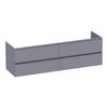Brauer Joy onderkast - greeploos - 4-lades - 2 uitsparingen - 159x45,5cm - Mat grijs