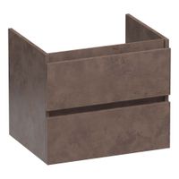 Brauer Joy onderkast - greeploos - 2 lades - 1 uitsparing - 59x45,5cm - Erosion