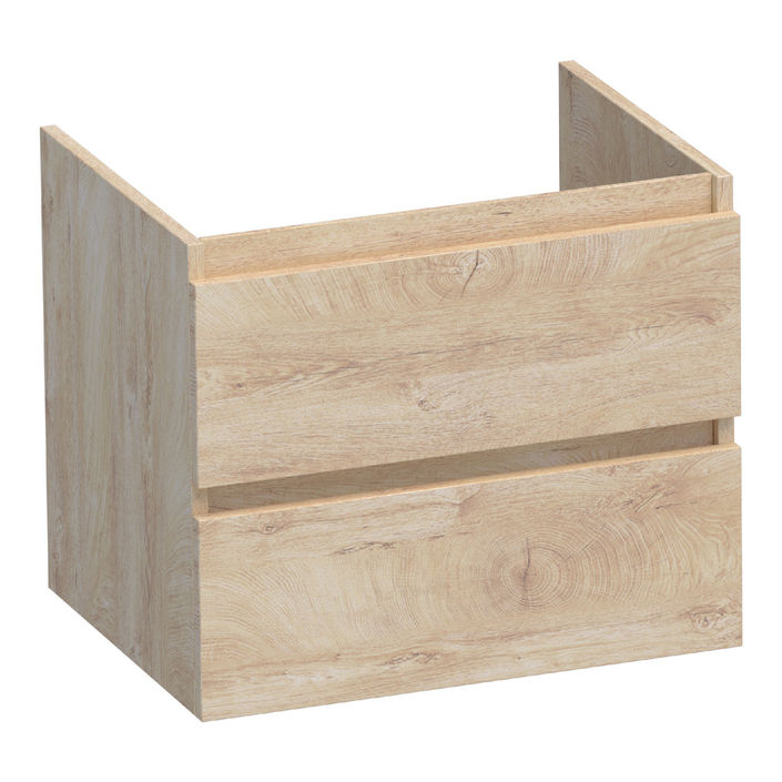 Brauer Joy onderkast - greeploos - 2-lades - 1 uitsparingen - 59x45,5cm - Forest Wheat