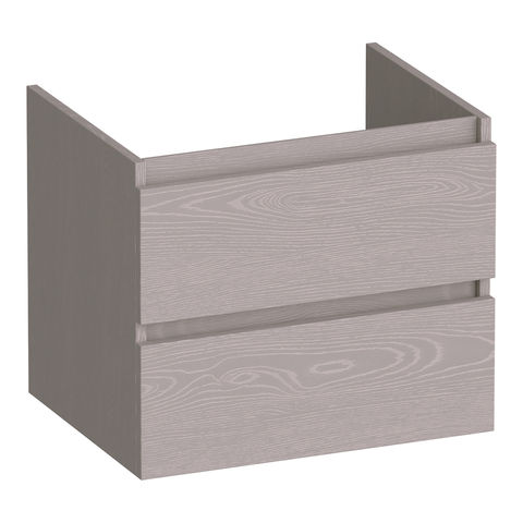 Brauer Joy onderkast - greeploos - 2 lades - 1 uitsparing - 59x45,5cm - Timber Greige