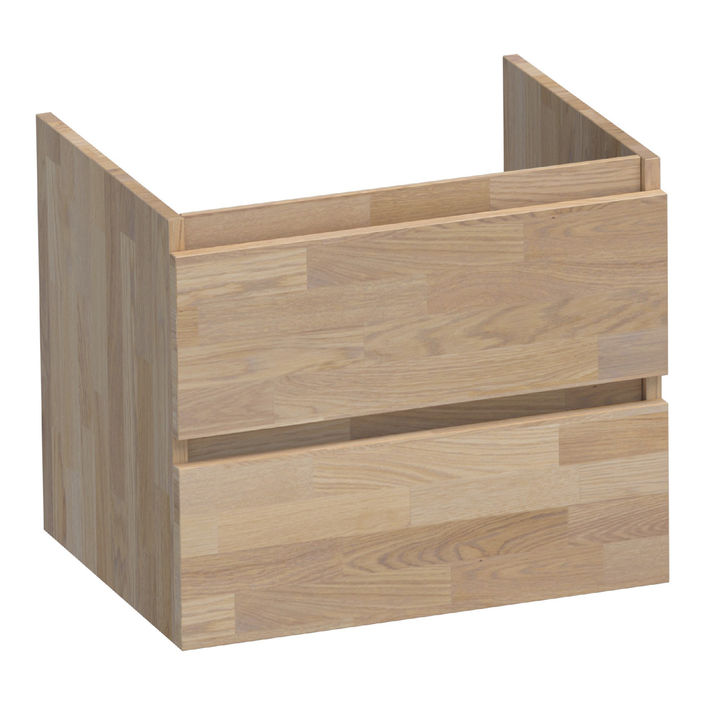 Brauer Joy onderkast - greeploos - 2-lades - 1 uitsparingen - 60x45cm - Eiken grijs