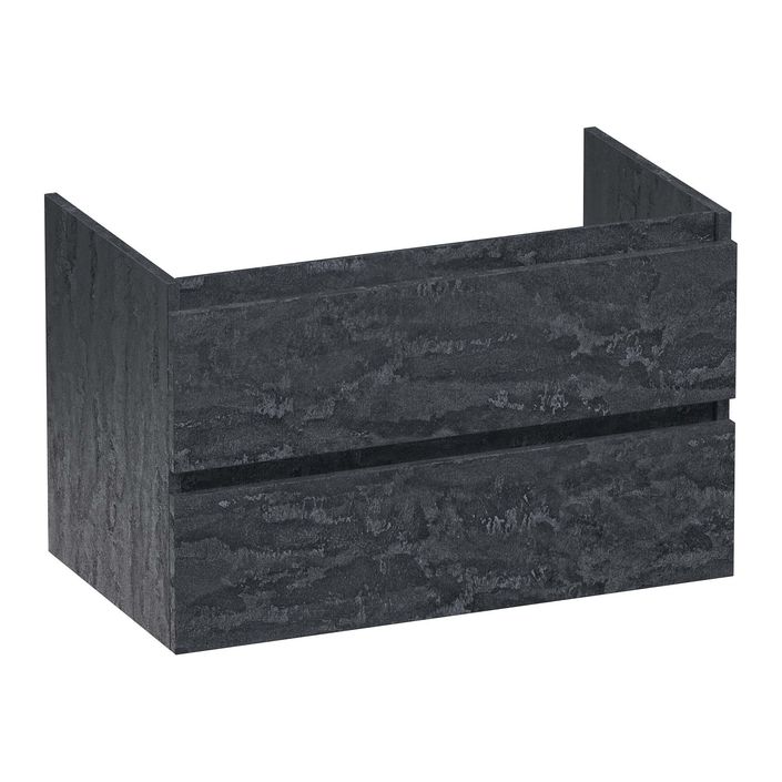 Brauer Joy onderkast - greeploos - 2-lades - 1 uitsparingen - 80x45,5cm - Damascus