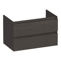 Brauer Joy onderkast - greeploos - 2-lades - 1 uitsparingen - 80x45,5cm - Timber Anthracite