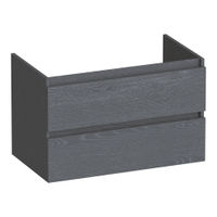 Brauer Joy onderkast - greeploos - 2-lades - 1 uitsparingen - 80x45cm - Timber Grey