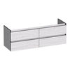 Brauer Joy Edge onderkast - greeploos - 4 lades - 2 uitsparingen - 139x45,5cm - Forest Seashell