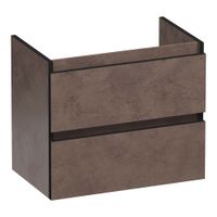 Brauer Joy Edge onderkast ondiep - greeploos - 2 lades - 1 uitsparing - 59x39cm - Erosion