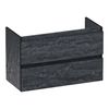 Brauer Joy Edge onderkast ondiep - greeploos - 2 lades - 1 uitsparing - 80x39cm - Damascus