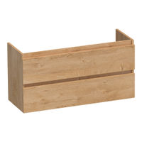 Brauer Joy onderkast ondiep - greeploos - 2-lades - 1 uitsparingen - 99x39cm - Forest Tan
