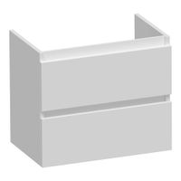 Brauer Joy onderkast ondiep - greeploos - 2-lades - 1 uitsparingen - 59x39cm - Mat wit