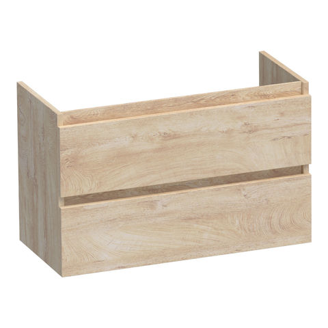 Brauer Joy onderkast ondiep - greeploos - 2-lades - 1 uitsparingen - 80x39cm - Forest Wheat