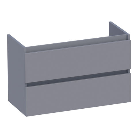 Brauer Joy onderkast ondiep - greeploos - 2-lades - 1 uitsparingen - 80x39cm - Mat grijs