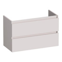 Brauer Joy onderkast ondiep - greeploos - 2-lades - 1 uitsparingen - 80x39cm - Mat zand