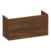 Brauer Joy Wavy onderkast ondiep - greeploos - 2-lades - 1 uitsparingen - 99x39cm - Forest Cacao