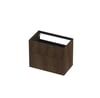 Ink onderkast 80x45cm - push to open - 2 lades - verticaal gefreesd - fineer chocolate