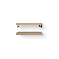 LoooX Wooden Base Shelf Duo wastafelblad 100cm massief eiken - old grey