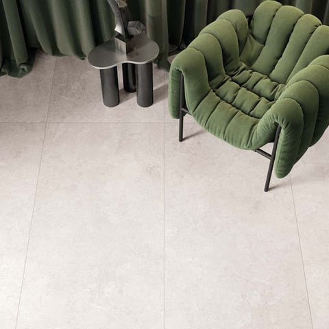 Flaviker Double plain tegel 120x120cm - white