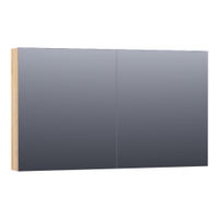 Brauer Impress spiegelkast 120x70cm massief eiken - Vingerlas eiken grijs