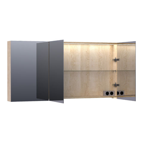 Brauer Impress Deluxe spiegelkast 140x70cm indirecte LED verlichting binnen/onder - Sunlit